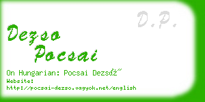 dezso pocsai business card